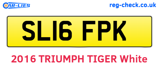 SL16FPK are the vehicle registration plates.