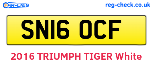 SN16OCF are the vehicle registration plates.