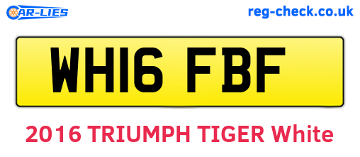 WH16FBF are the vehicle registration plates.