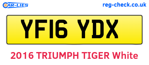 YF16YDX are the vehicle registration plates.