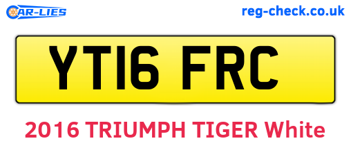 YT16FRC are the vehicle registration plates.