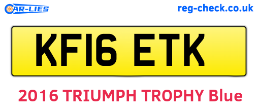 KF16ETK are the vehicle registration plates.