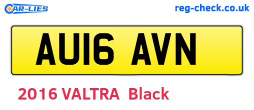 AU16AVN are the vehicle registration plates.