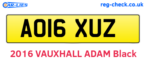 AO16XUZ are the vehicle registration plates.