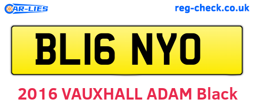 BL16NYO are the vehicle registration plates.