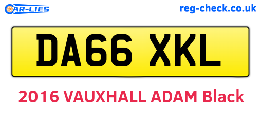 DA66XKL are the vehicle registration plates.