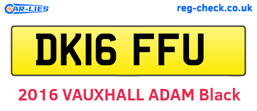 DK16FFU are the vehicle registration plates.