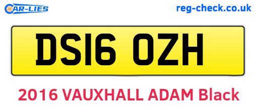 DS16OZH are the vehicle registration plates.
