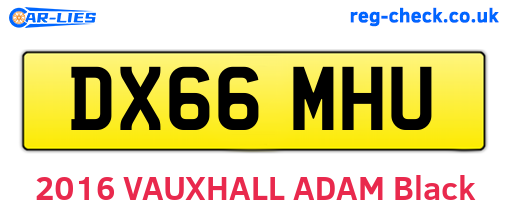 DX66MHU are the vehicle registration plates.
