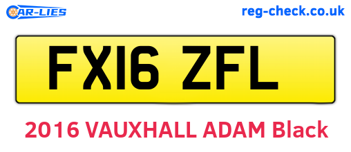 FX16ZFL are the vehicle registration plates.