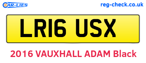 LR16USX are the vehicle registration plates.
