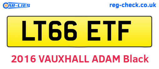 LT66ETF are the vehicle registration plates.