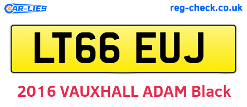 LT66EUJ are the vehicle registration plates.