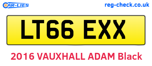 LT66EXX are the vehicle registration plates.