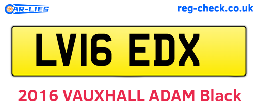 LV16EDX are the vehicle registration plates.