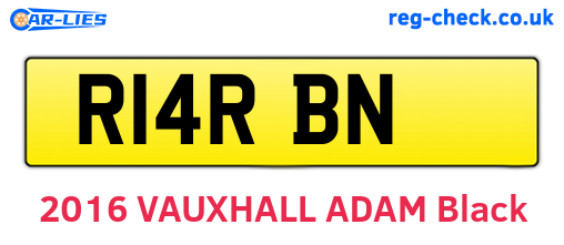 R14RBN are the vehicle registration plates.