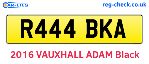 R444BKA are the vehicle registration plates.