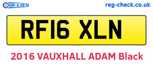 RF16XLN are the vehicle registration plates.