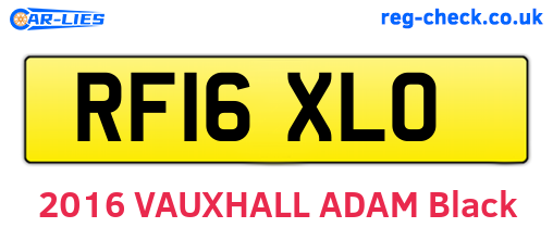 RF16XLO are the vehicle registration plates.