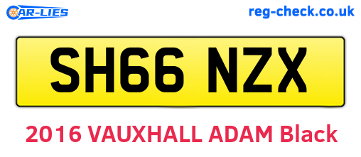 SH66NZX are the vehicle registration plates.