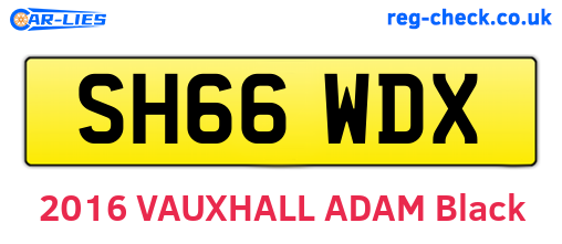 SH66WDX are the vehicle registration plates.