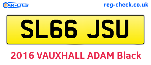 SL66JSU are the vehicle registration plates.