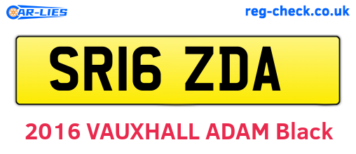 SR16ZDA are the vehicle registration plates.