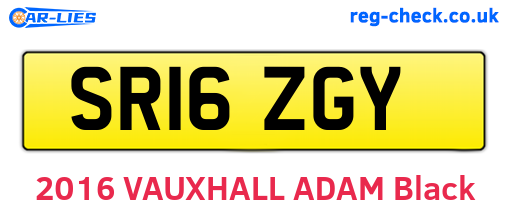 SR16ZGY are the vehicle registration plates.