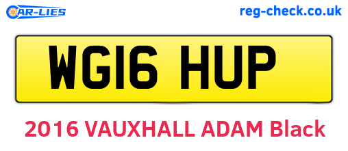 WG16HUP are the vehicle registration plates.