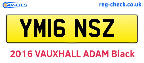 YM16NSZ are the vehicle registration plates.