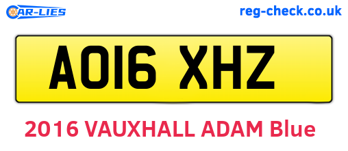 AO16XHZ are the vehicle registration plates.