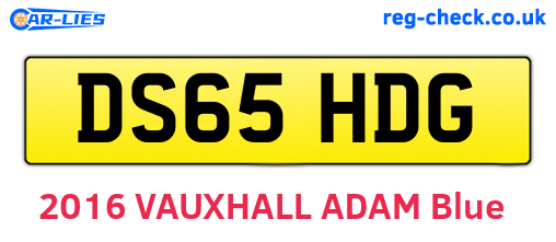DS65HDG are the vehicle registration plates.