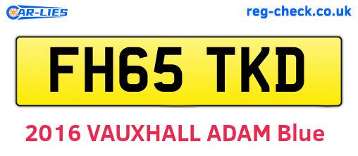 FH65TKD are the vehicle registration plates.