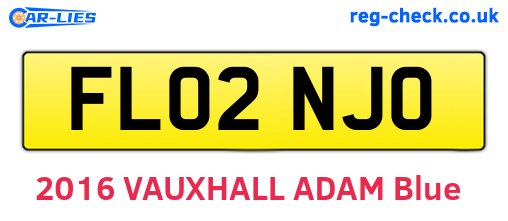 FL02NJO are the vehicle registration plates.