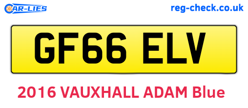 GF66ELV are the vehicle registration plates.