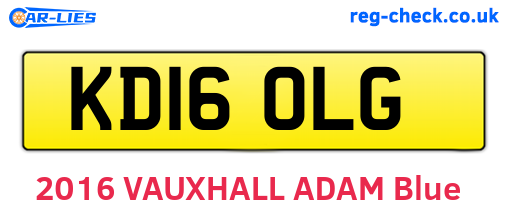 KD16OLG are the vehicle registration plates.
