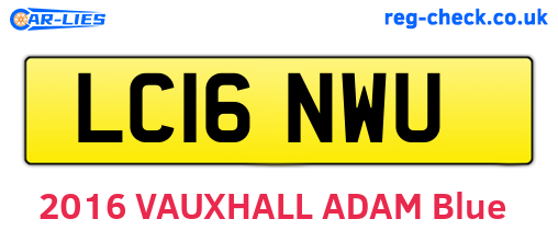 LC16NWU are the vehicle registration plates.