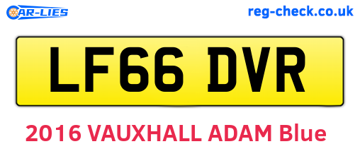 LF66DVR are the vehicle registration plates.