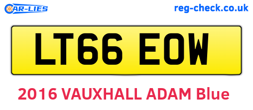 LT66EOW are the vehicle registration plates.