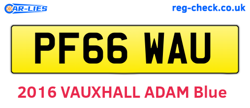 PF66WAU are the vehicle registration plates.
