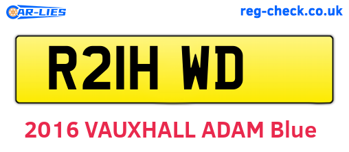 R21HWD are the vehicle registration plates.