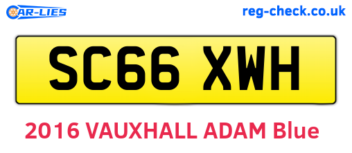 SC66XWH are the vehicle registration plates.