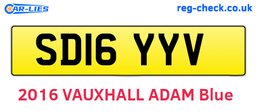 SD16YYV are the vehicle registration plates.