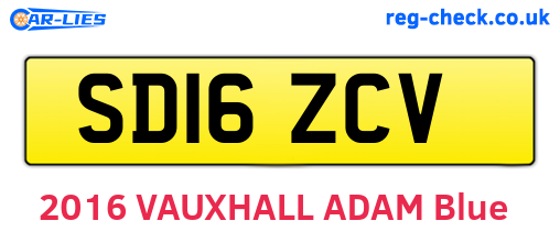 SD16ZCV are the vehicle registration plates.