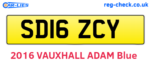 SD16ZCY are the vehicle registration plates.