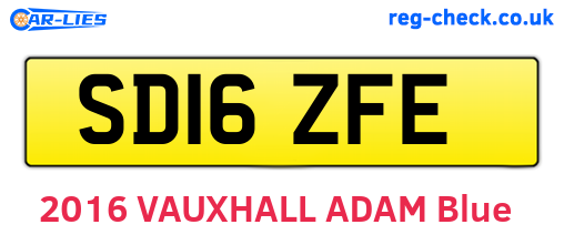 SD16ZFE are the vehicle registration plates.