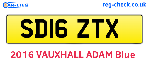 SD16ZTX are the vehicle registration plates.