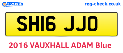 SH16JJO are the vehicle registration plates.