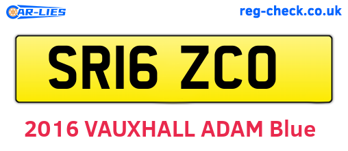 SR16ZCO are the vehicle registration plates.