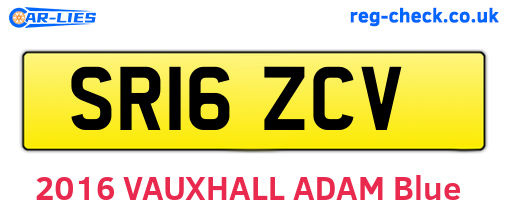 SR16ZCV are the vehicle registration plates.